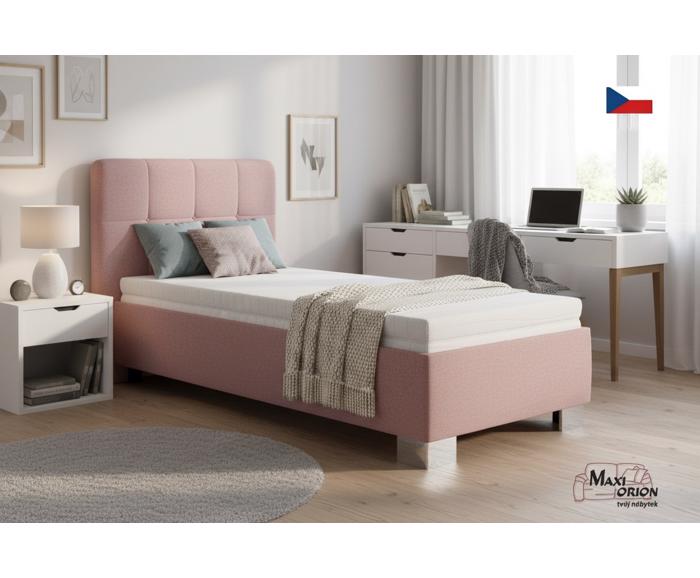 Fotogalerie Blanář - čalouněná postel Kelly s matrací 90x200 - starorůžová