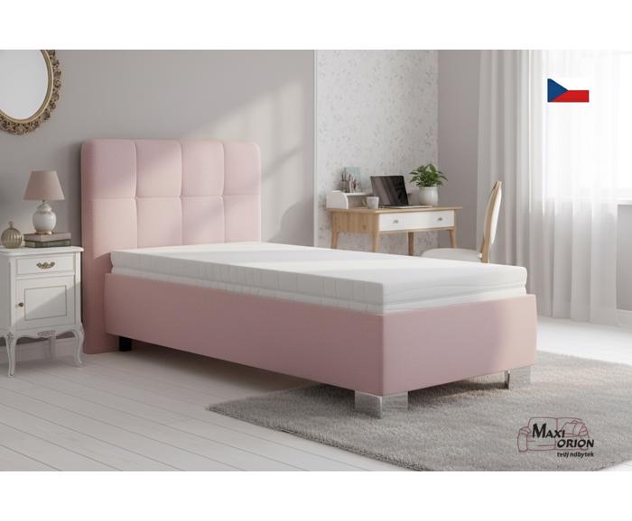 Fotogalerie Blanář - čalouněná postel Kelly s matrací 90x200 - starorůžová