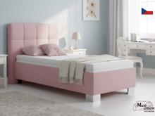 Fotogalerie Blanář - čalouněná postel Kelly s matrací 90x200 - starorůžová