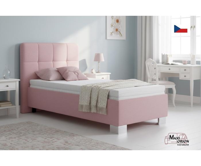 Fotogalerie Blanář - čalouněná postel Kelly s matrací 90x200 - starorůžová