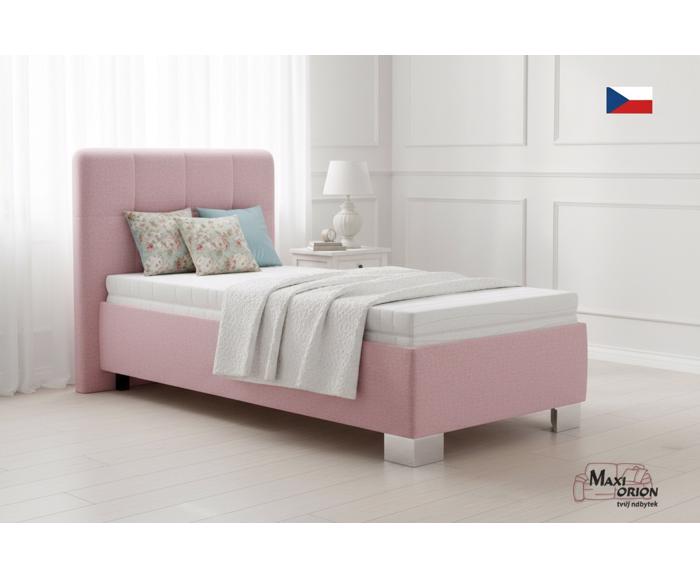 Fotogalerie Blanář - čalouněná postel Kelly s matrací 90x200 - starorůžová
