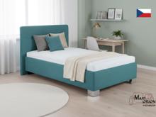 Fotogalerie Blanář - čalouněná postel Kelly s matrací 120x200 - tyrkysová