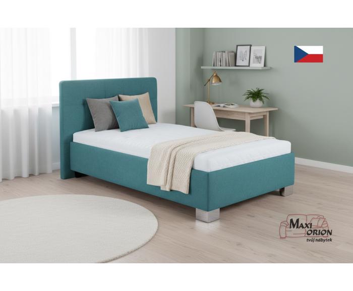 Fotogalerie Blanář - čalouněná postel Kelly s matrací 120x200 - tyrkysová