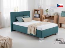 Fotogalerie Blanář - čalouněná postel Kelly s matrací 120x200 - tyrkysová