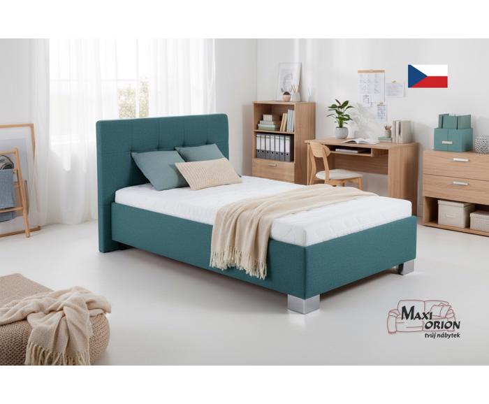 Fotogalerie Blanář - čalouněná postel Kelly s matrací 120x200 - tyrkysová