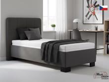 Fotogalerie Blanář - čalouněná postel Kelly s matrací 90x200 - tmavě šedá 