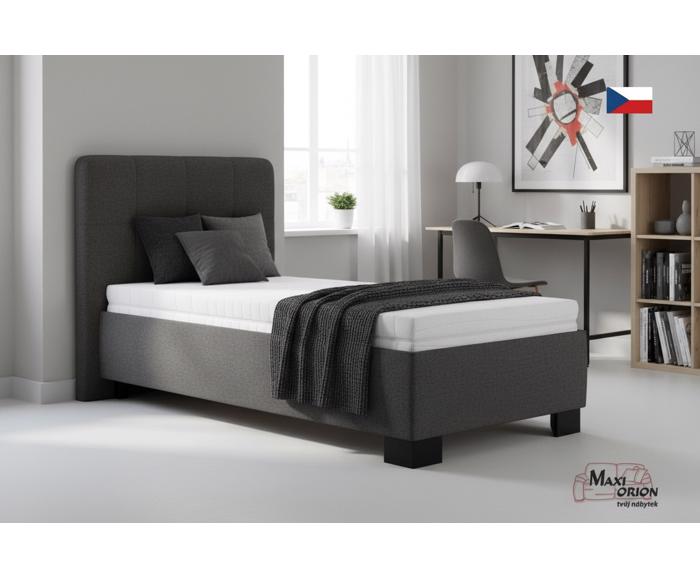 Fotogalerie Blanář - čalouněná postel Kelly s matrací 90x200 - tmavě šedá 