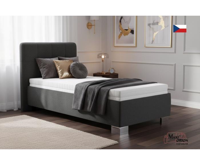 Fotogalerie Blanář - čalouněná postel Kelly s matrací 90x200 - tmavě šedá 