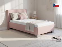 Fotogalerie Blanář - čalouněná postel Kelly s matrací 120x200 - starorůžová