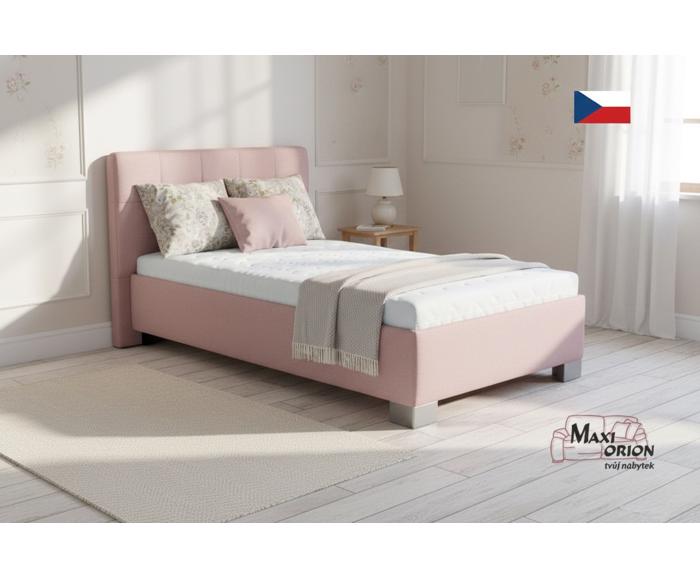 Fotogalerie Blanář - čalouněná postel Kelly s matrací 120x200 - starorůžová