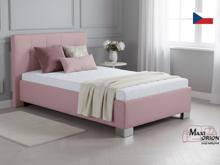 Fotogalerie Blanář - čalouněná postel Kelly s matrací 120x200 - starorůžová