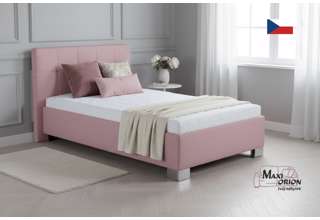 Blanář - čalouněná postel Kelly s matrací 120x200 - starorůžová