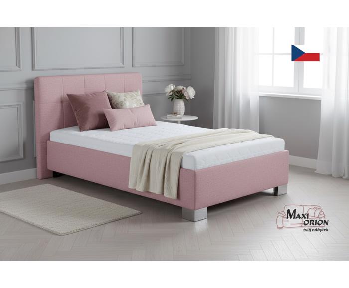 Fotogalerie Blanář - čalouněná postel Kelly s matrací 120x200 - starorůžová