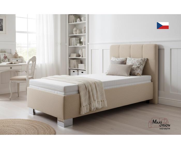 Fotogalerie Blanář - čalouněná postel Kelly s matrací 90x200 - béžová