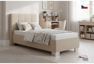 Blanář - čalouněná postel Kelly s matrací 90x200 - béžová