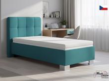 Fotogalerie Blanář - čalouněná postel Kelly s matrací 90x200 - tyrkysová