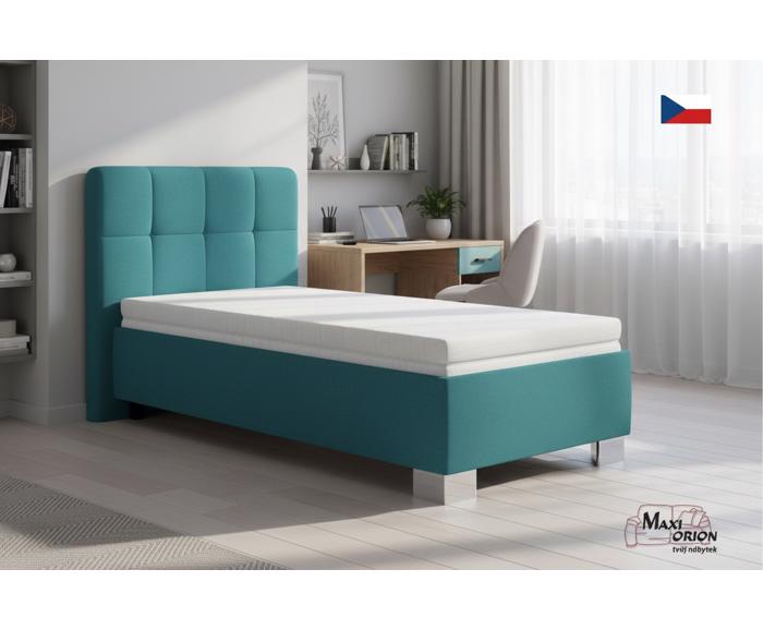 Fotogalerie Blanář - čalouněná postel Kelly s matrací 90x200 - tyrkysová