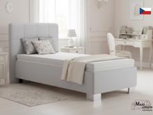 Fotogalerie Blanář - čalouněná postel Kelly s matrací 90x200 - šedá