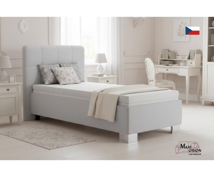 Fotogalerie Blanář - čalouněná postel Kelly s matrací 90x200 - šedá