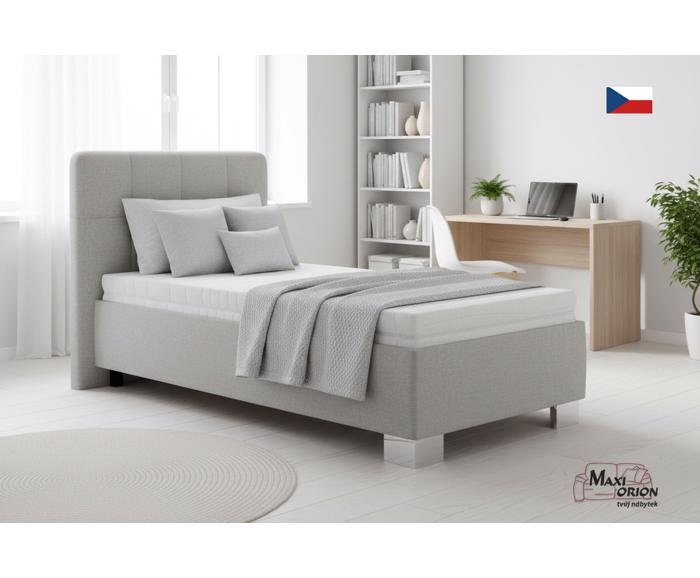 Fotogalerie Blanář - čalouněná postel Kelly s matrací 90x200 - šedá