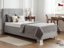 Fotogalerie Blanář - čalouněná postel Kelly s matrací 90x200 - šedá