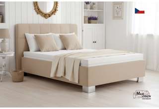 Blanář - čalouněná postel Kelly s matrací 140x200 - béžová