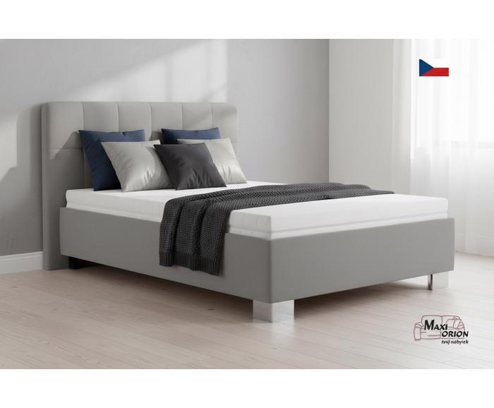 Fotogalerie Blanář - čalouněná postel Kelly s matrací 140x200 - šedá