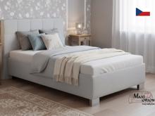 Fotogalerie Blanář - čalouněná postel Kelly s matrací 120x200 - šedá