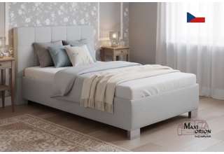 Blanář - čalouněná postel Kelly s matrací 120x200 - šedá