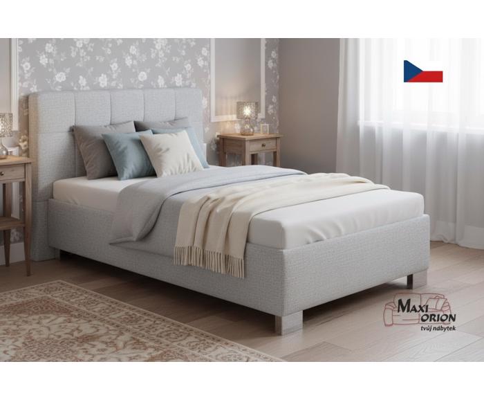 Fotogalerie Blanář - čalouněná postel Kelly s matrací 120x200 - šedá