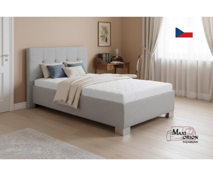 Fotogalerie Blanář - čalouněná postel Kelly s matrací 120x200 - šedá