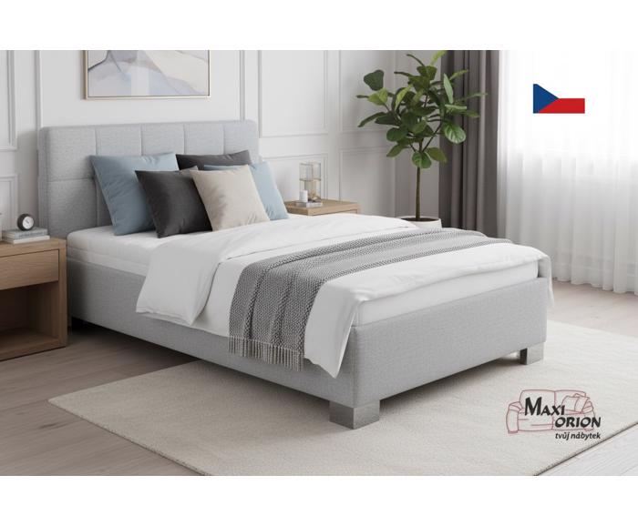 Fotogalerie Blanář - čalouněná postel Kelly s matrací 120x200 - šedá