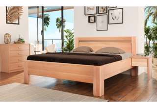 Vysoká postel z masivu Kolacia Design Matrix 2 160/180x200 - výběr odstínů