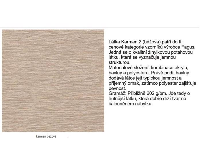 Fotogalerie Béžová rozkládací pohovka z bukového masivu Barbora (Fagus)