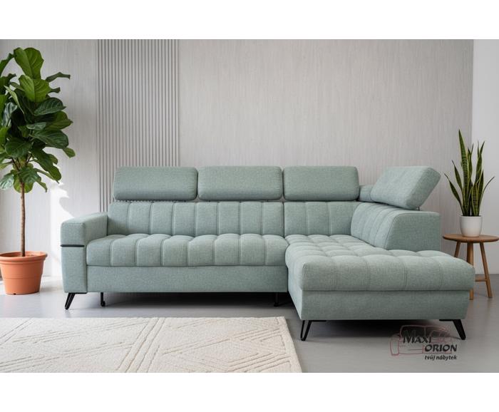 Fotogalerie Rozkládací rohová sedačka Metrix Positano s HR pěnou, pravý roh – Mentolová