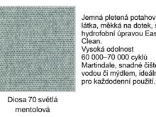 Fotogalerie Rozkládací rohová sedačka Metrix Positano s HR pěnou, pravý roh – Mentolová