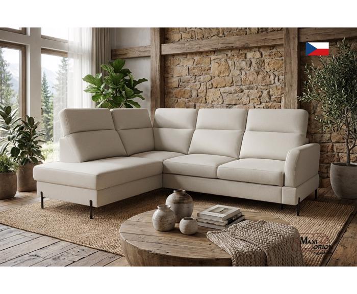 Fotogalerie Sedací souprava HANA (Fagus) – Rohová sestava s rozkladem a úložným prostorem