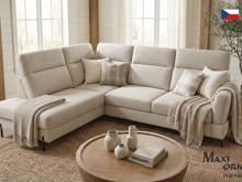 Fotogalerie Rohová sedací souprava Hana z masivu | Rozkládací, česká výroba