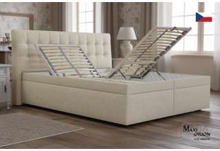 Blanář Moon 180x200 – luxusní čalouněná postel s lamelovými rošty (bez matrace), výběr barvy