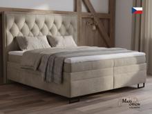 Fotogalerie Blanář Kerstin 180x200 cm luxusní čalouněná postel s lamelovými rošty - béžový samet