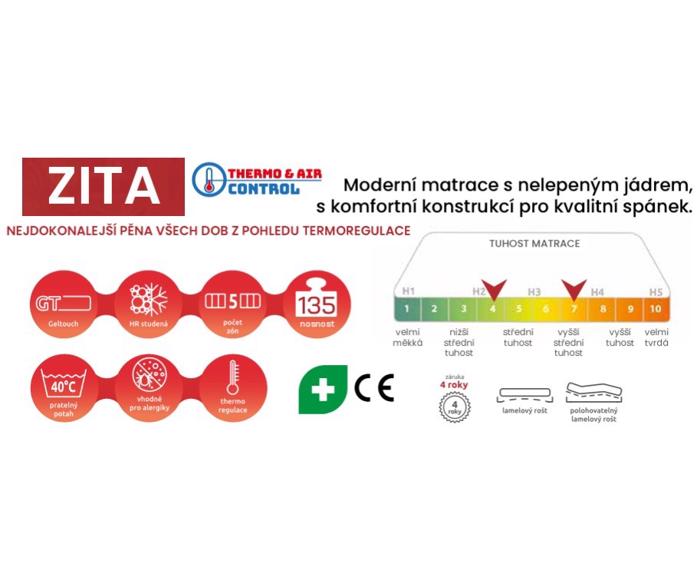Zdravotní matrace Tropico Zita 120x200x20 cm - vlastnosti