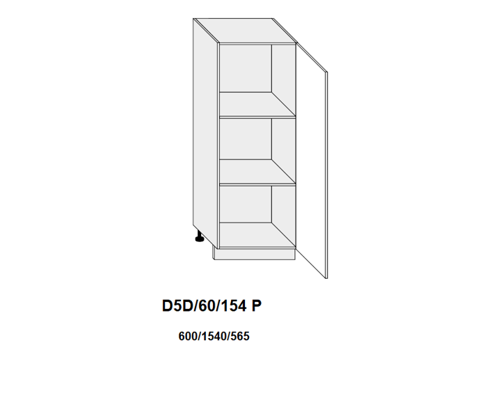Fotogalerie Potravinová skříňka vysoká - D5D/60/154 P (60 cm) - kuchyně Carrini
