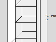 Fotogalerie Bočnice v barvě pracovní desky, spodní skříňky - 59,5/243-248