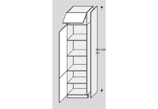 Bočnice v barvě pracovní desky, spodní skříňky - 59,5/243-248