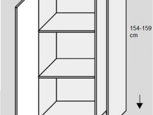 Fotogalerie Bočnice v barvě pracovní desky, vysoké skříně - 59,5/154-159