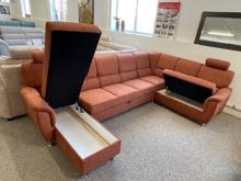 Fotogalerie Moderní sedací souprava Demo HR ve tvaru U – HR pěna, rozkládací, SKLADEM