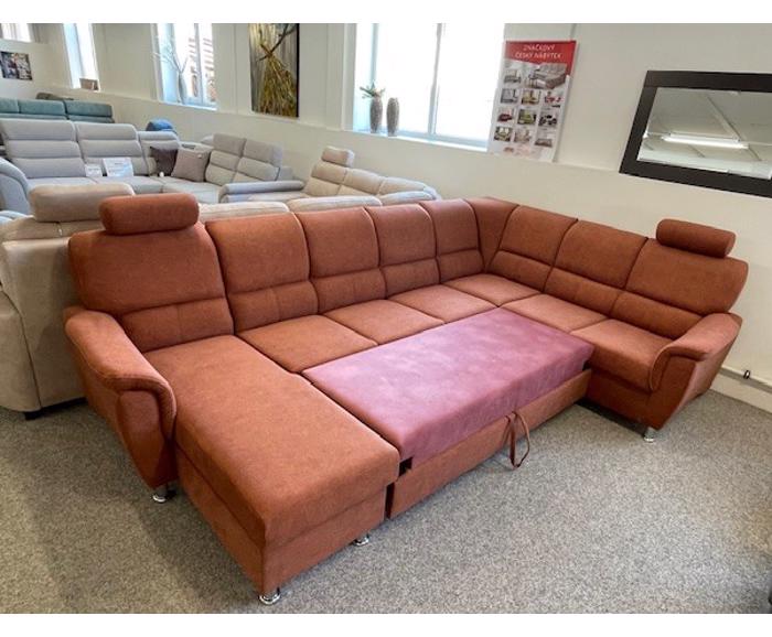 Foto z prodejny - sedací souprava Demo HR ve tvaru U - rozklad