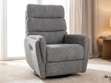 Fotogalerie Relaxační otočné a houpací křeslo Raven – šedé, pro seniory