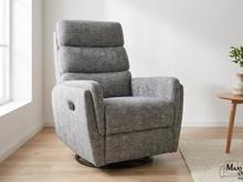 Fotogalerie Relaxační otočné a houpací křeslo Raven – šedé, pro seniory