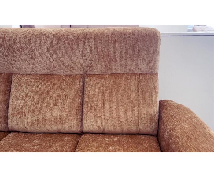 Rohová rozkládací sedací souprava Bára s úložným prostorem - cihlová, detail